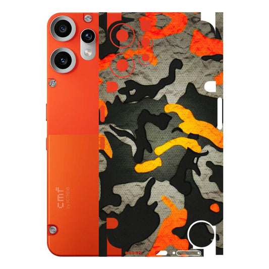 CMF by Nothing Phone Skins - Orange Camouflage - 3D Embossed Finish (L-204) CMF Phone 2 Pro
