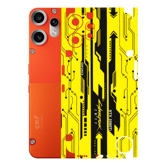 CMF by Nothing Phone Skins - Yellow Cyberpunk - 3D Embossed Finish (L-93) CMF Phone 2 Pro