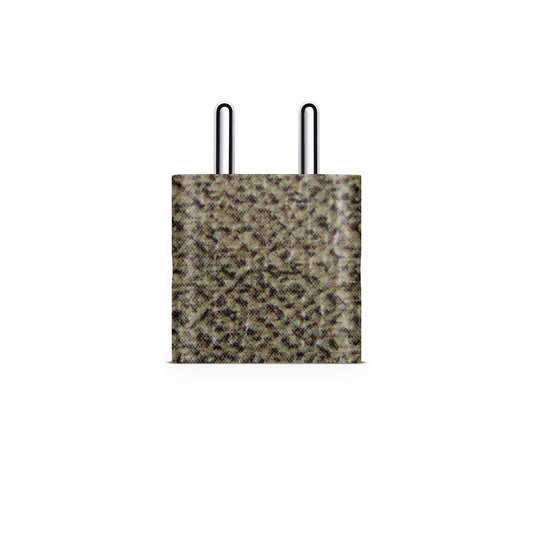 Premium Beige Febric 3D Textured Skin For Charger