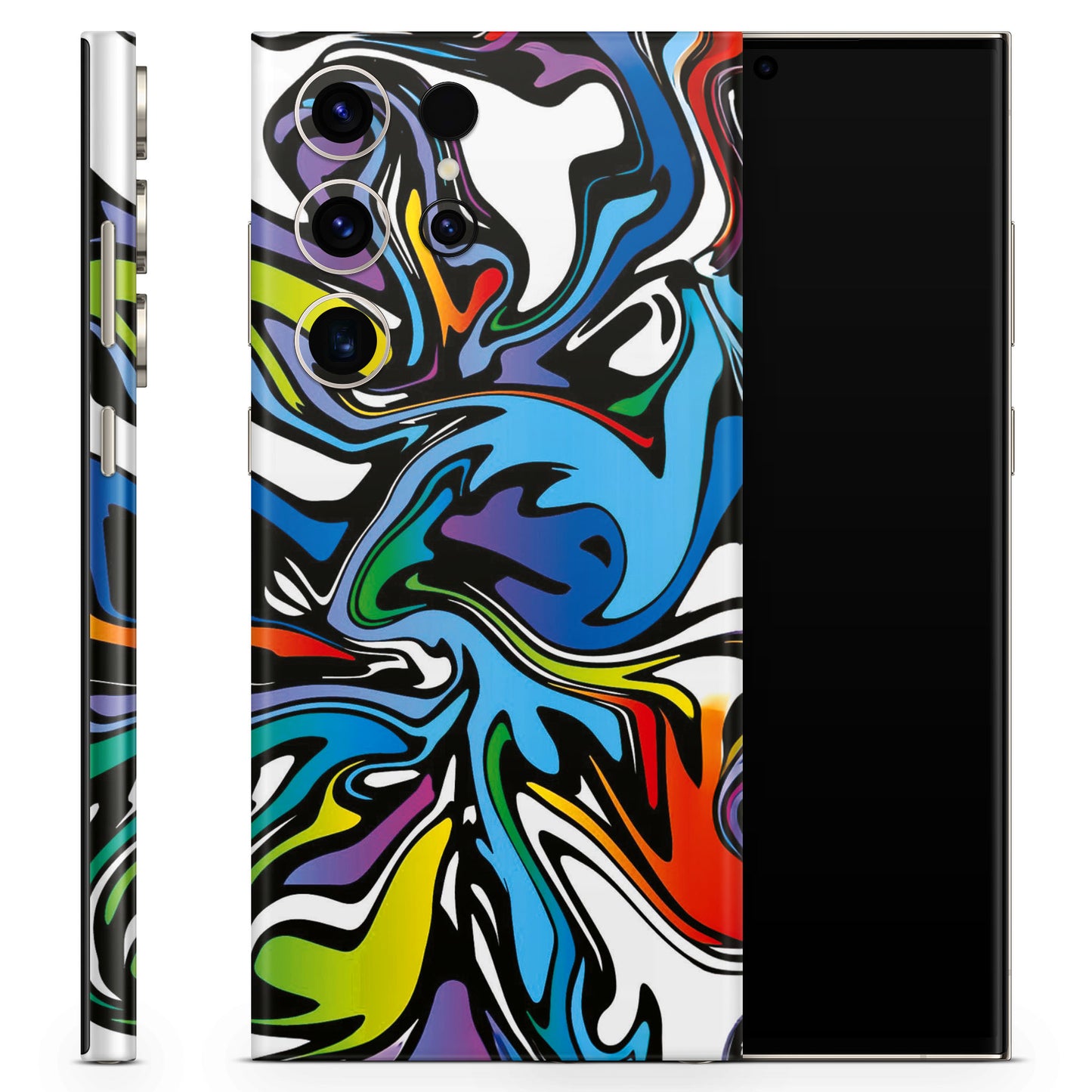 Abstract Colour Paints Matte Finish Latest Phone Skin