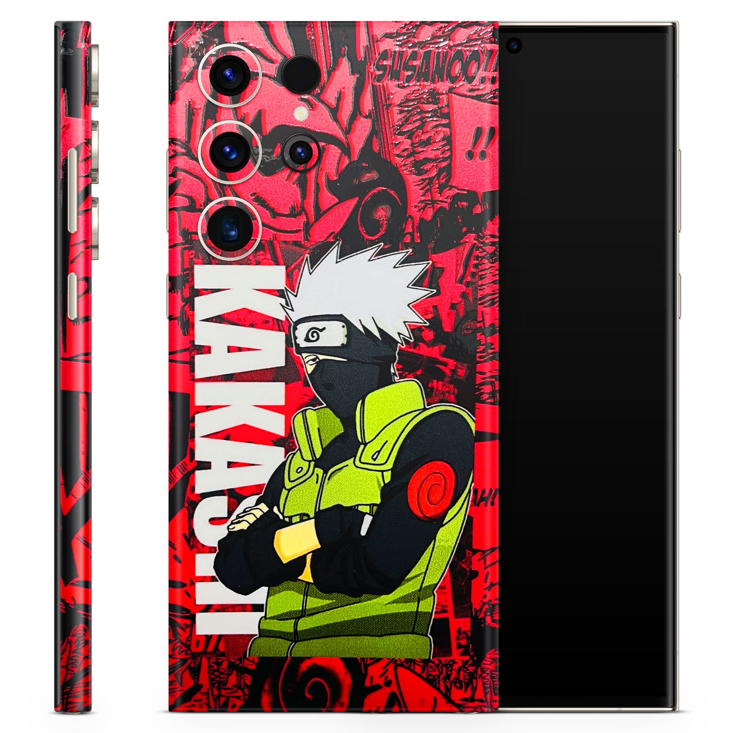 Kakashi Red Anime 3D Finish Phone Skin