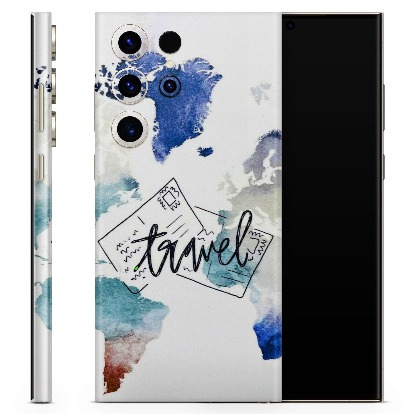 Travel The World 3D Textured Phone Skin