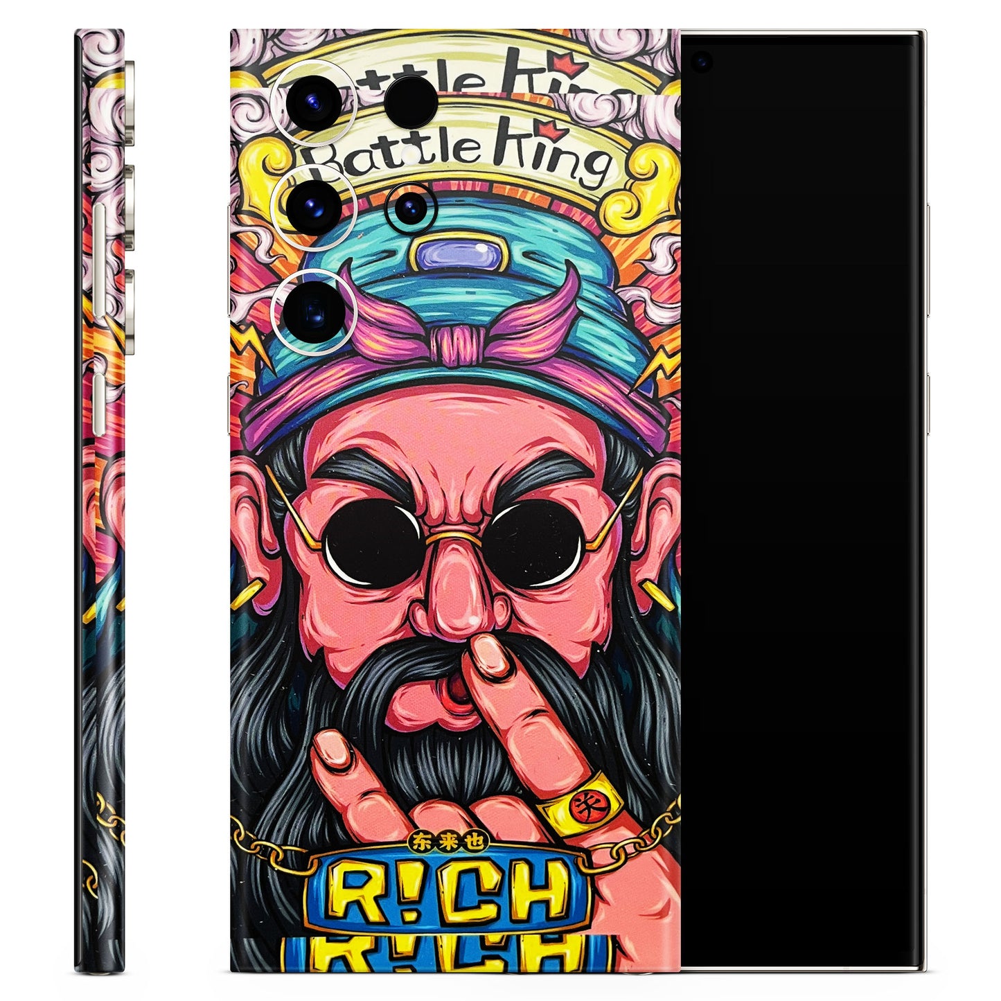 Battle King Dude Face 3D Embossed Phone Skin