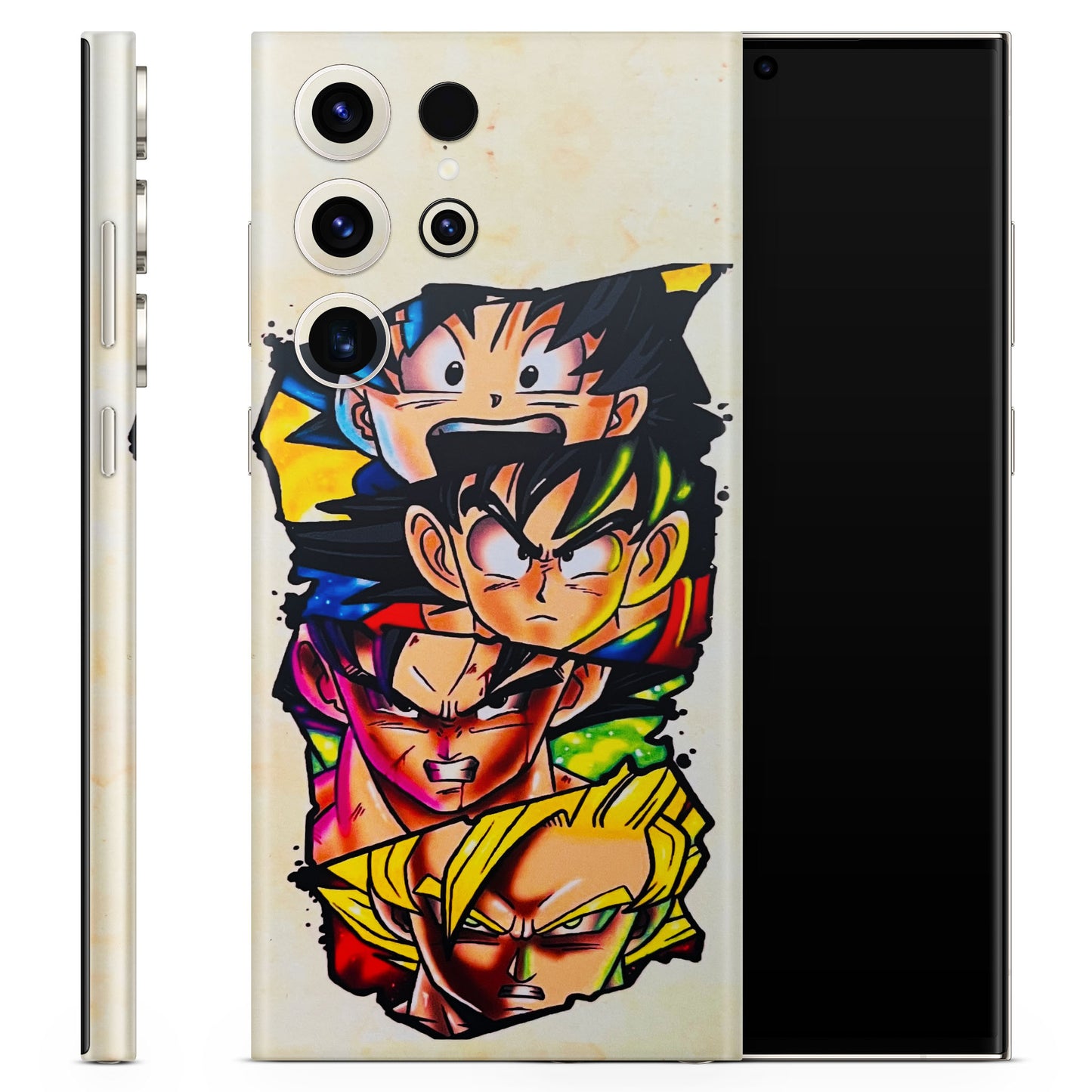 Angry Multi Anime Matte Finish Phone Skin