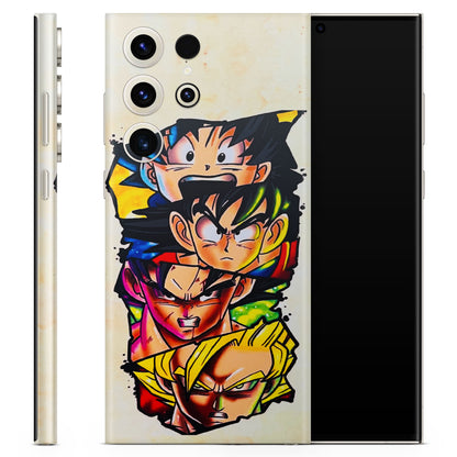 Angry Multi Anime Matte Finish Phone Skin