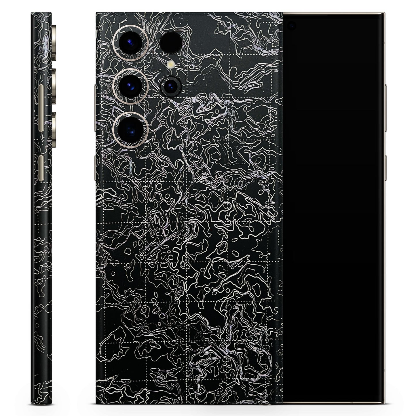 Black map Texture 3D Phone Skin