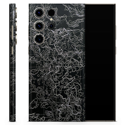 Black map Texture 3D Phone Skin