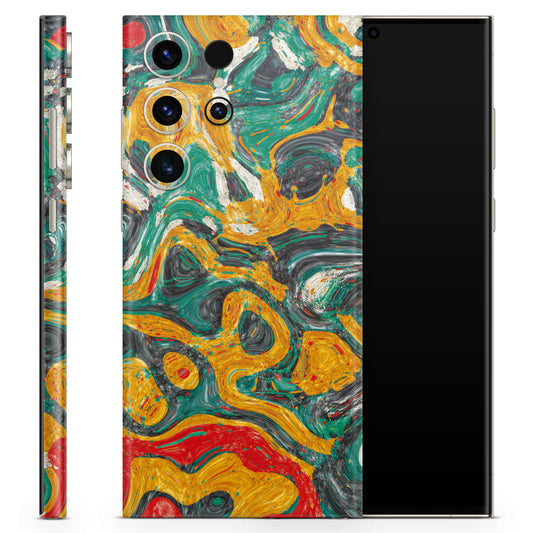 Colourful Liquid Paint Matte Finish Latest Phone Skin