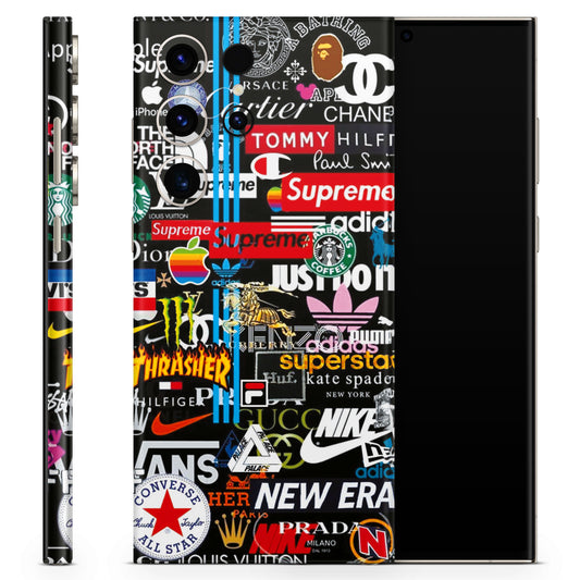 Brands Sticker Graffiti 3D Textured Latest Phone Skin