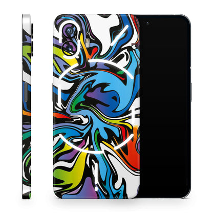 Abstract Colour Paints Matte Finish Latest Phone Skin