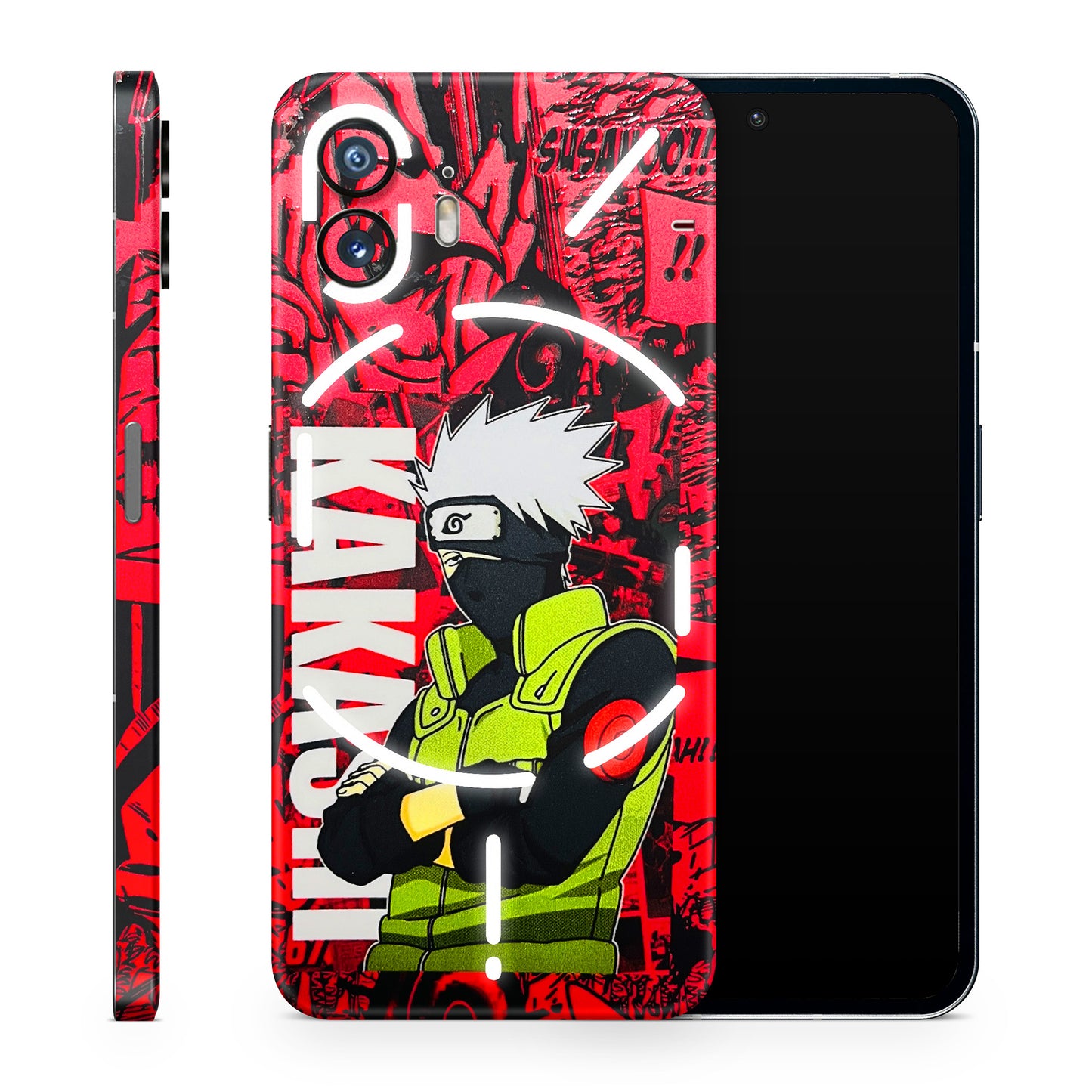 Kakashi Red Anime 3D Finish Phone Skin