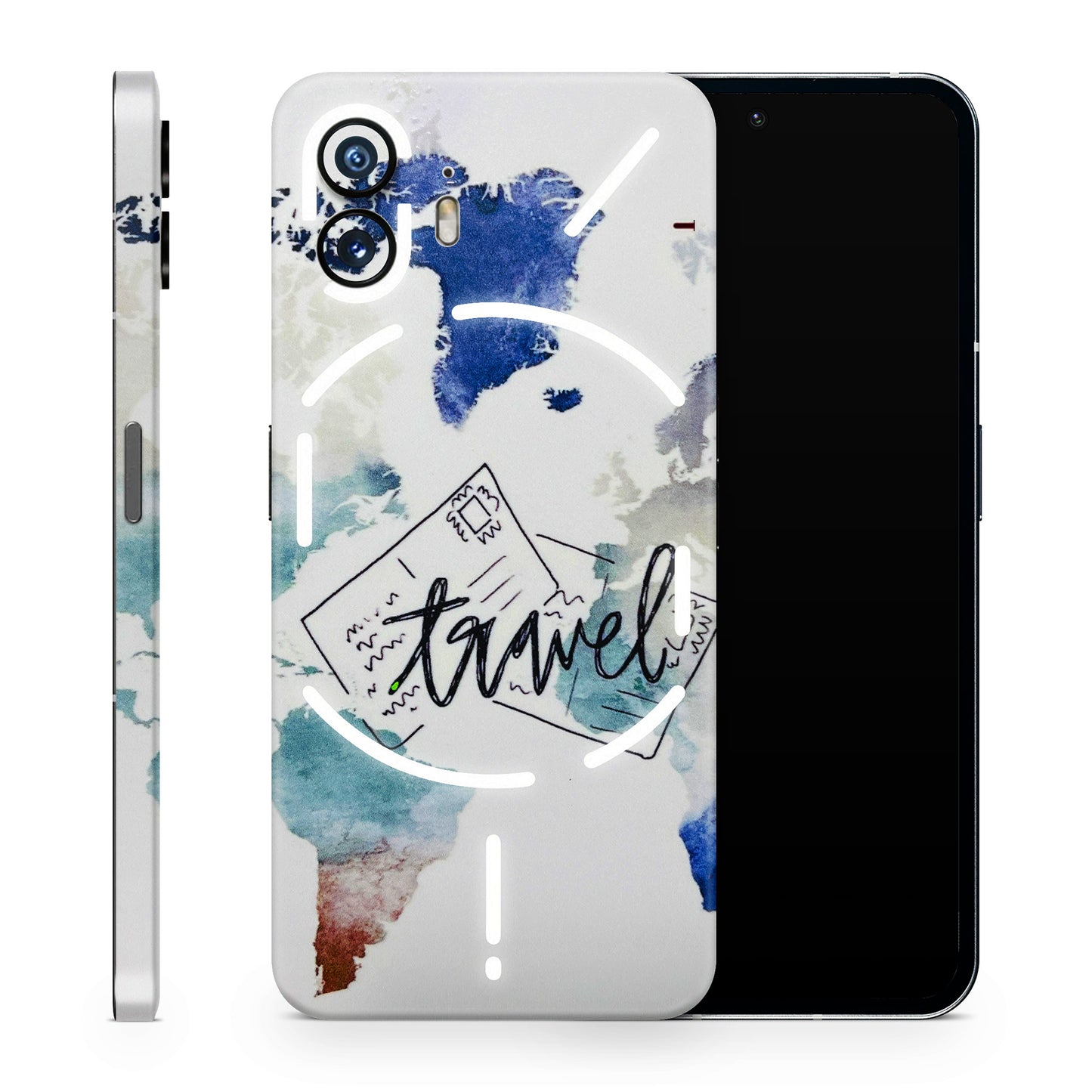 Travel The World 3D Textured Phone Skin