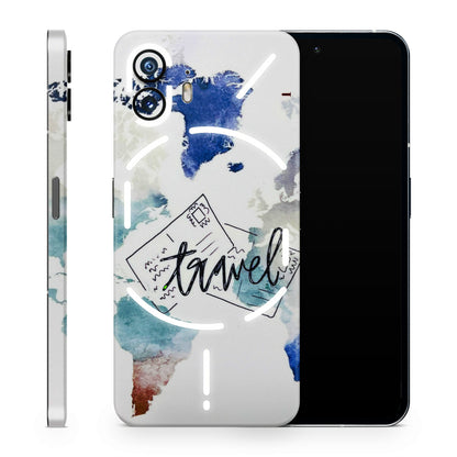 Travel The World 3D Textured Phone Skin