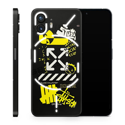 Anti Social Graffiti  3D Textured Phone Skin