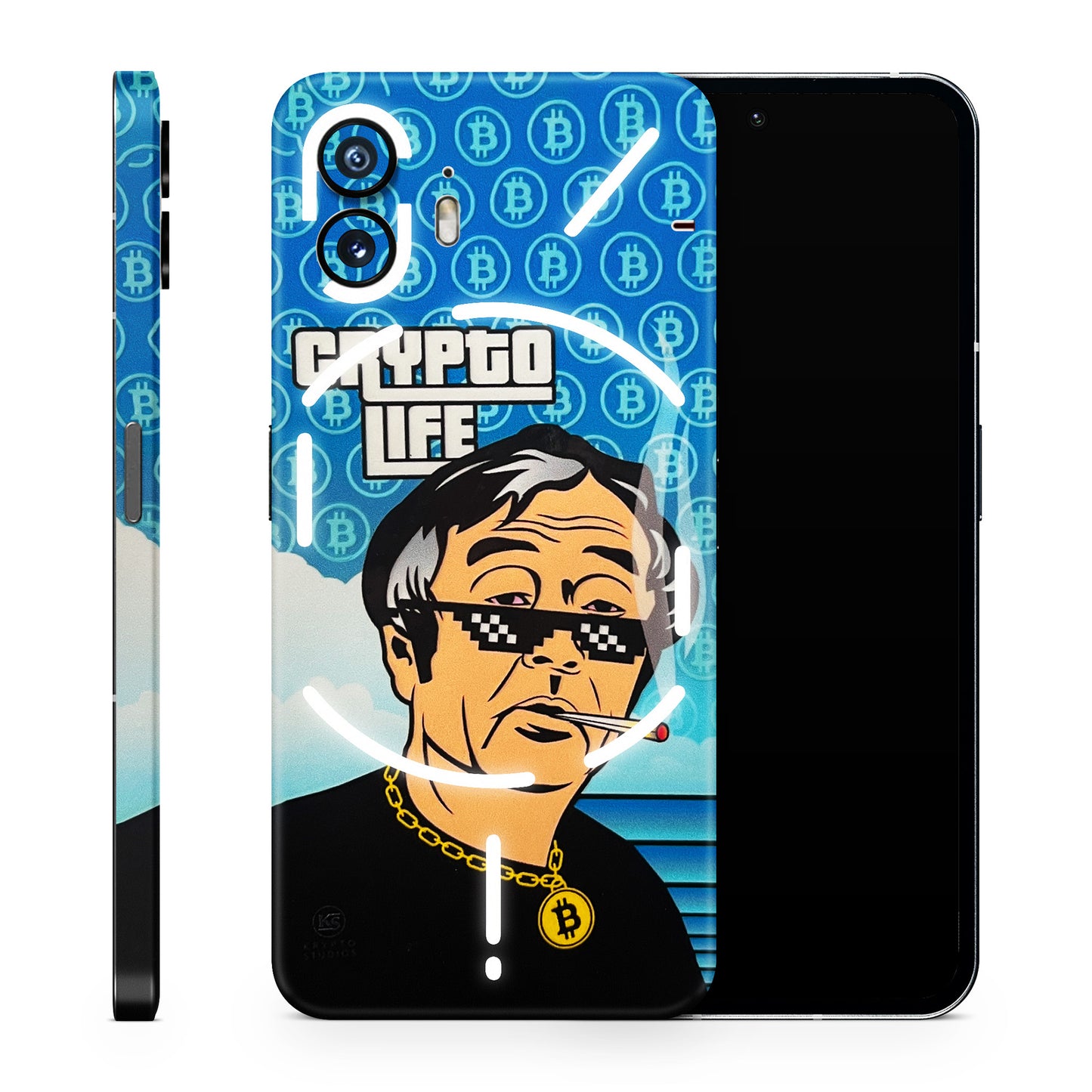 Thug Crypto life 3D Embossed Phone Skin