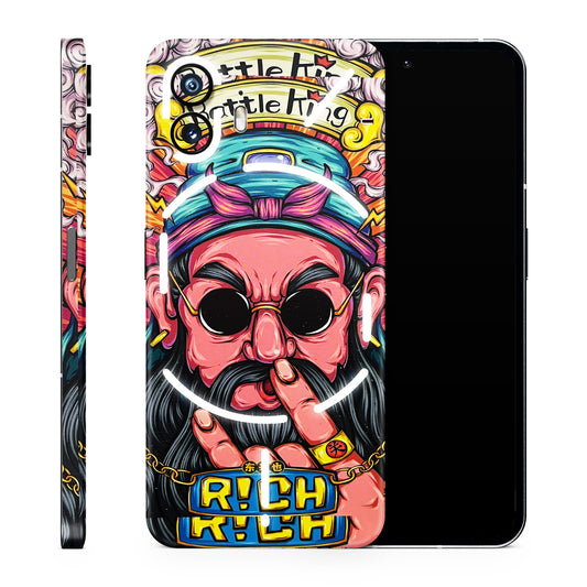 Battle King Dude Face 3D Embossed Phone Skin - Skinly