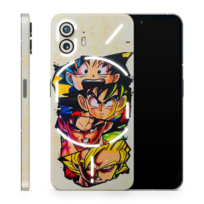 Angry Multi Anime Matte Finish Phone Skin