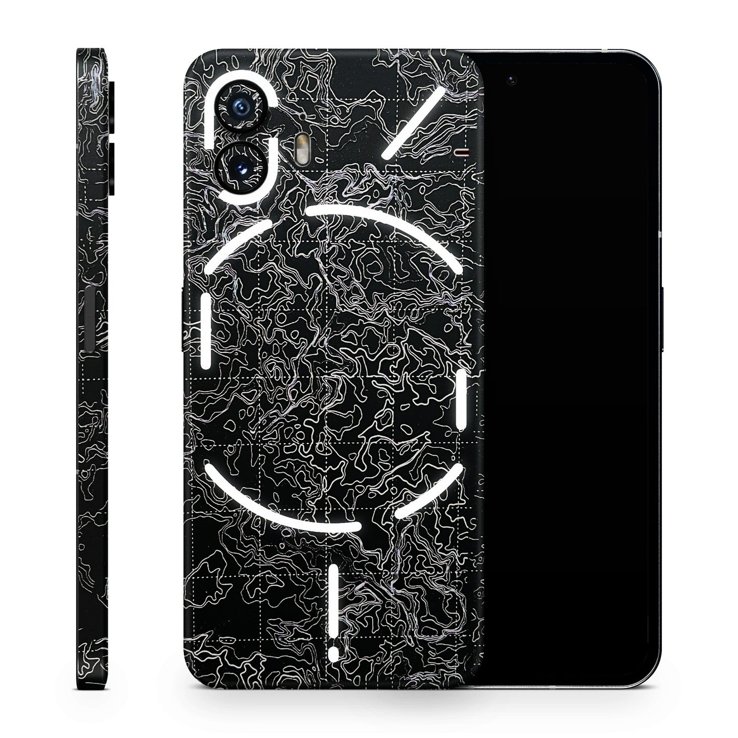 Black map Texture 3D Phone Skin