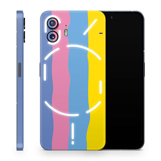 Yellow And Pink Rainbow Pattern Matte Finish Latest Phone Skin