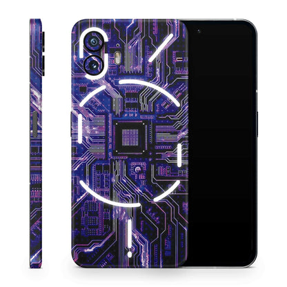 Blue Circuit 3D Textured Latest Phone Skin