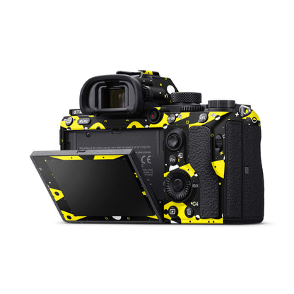 Yellow And Black Magnet Matte Finish Camera Skin