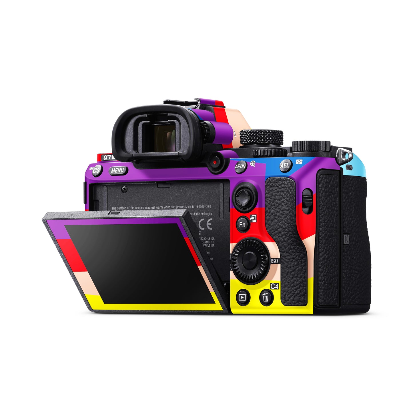 Rainbow Wave Art Matte Finish Camera Skin