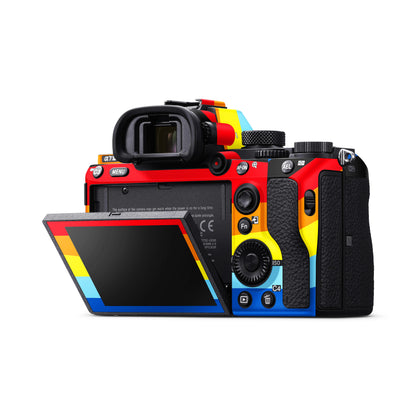 Colourful Striped Matte Finish Camera Skin