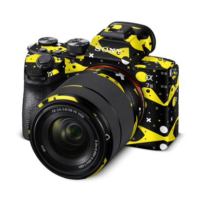 Yellow And Black Magnet Matte Finish Camera Skin