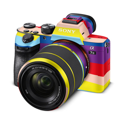 Rainbow Wave Art Matte Finish Camera Skin