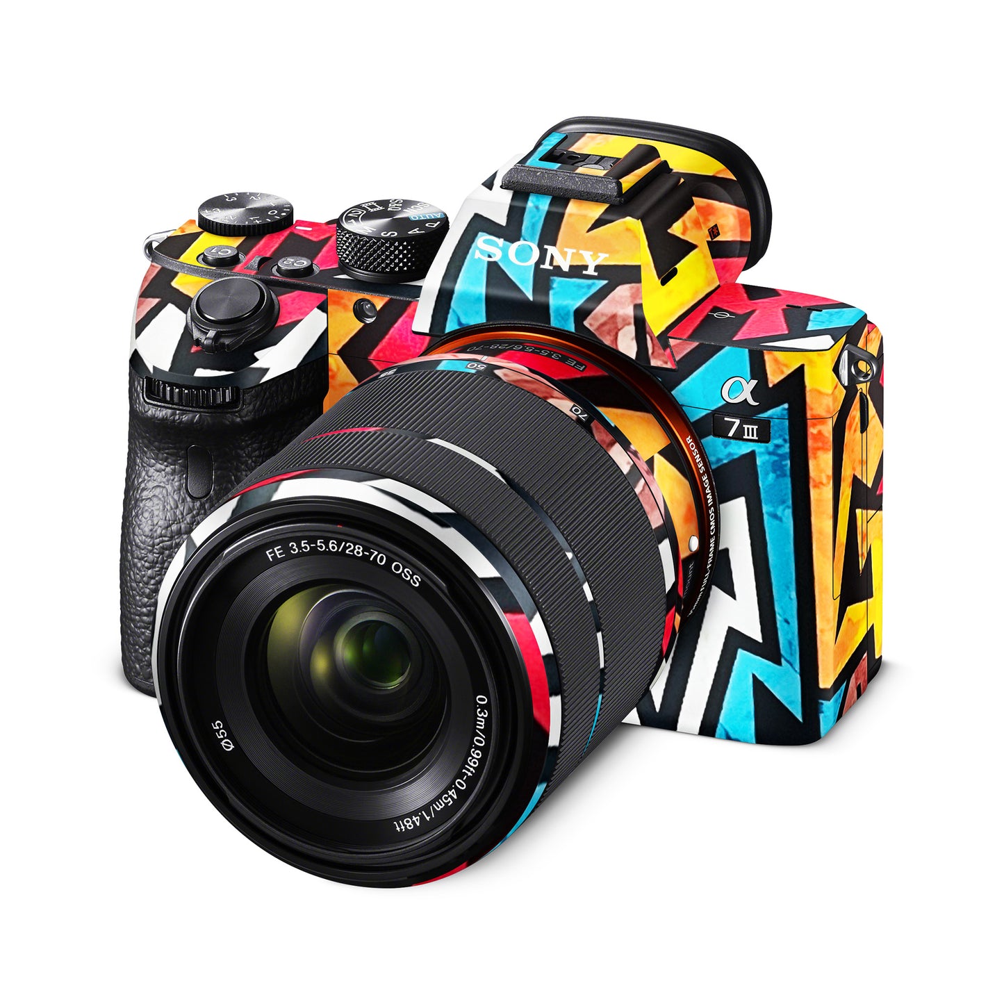 RGB Zig Zag Matte Finish Camera Skin