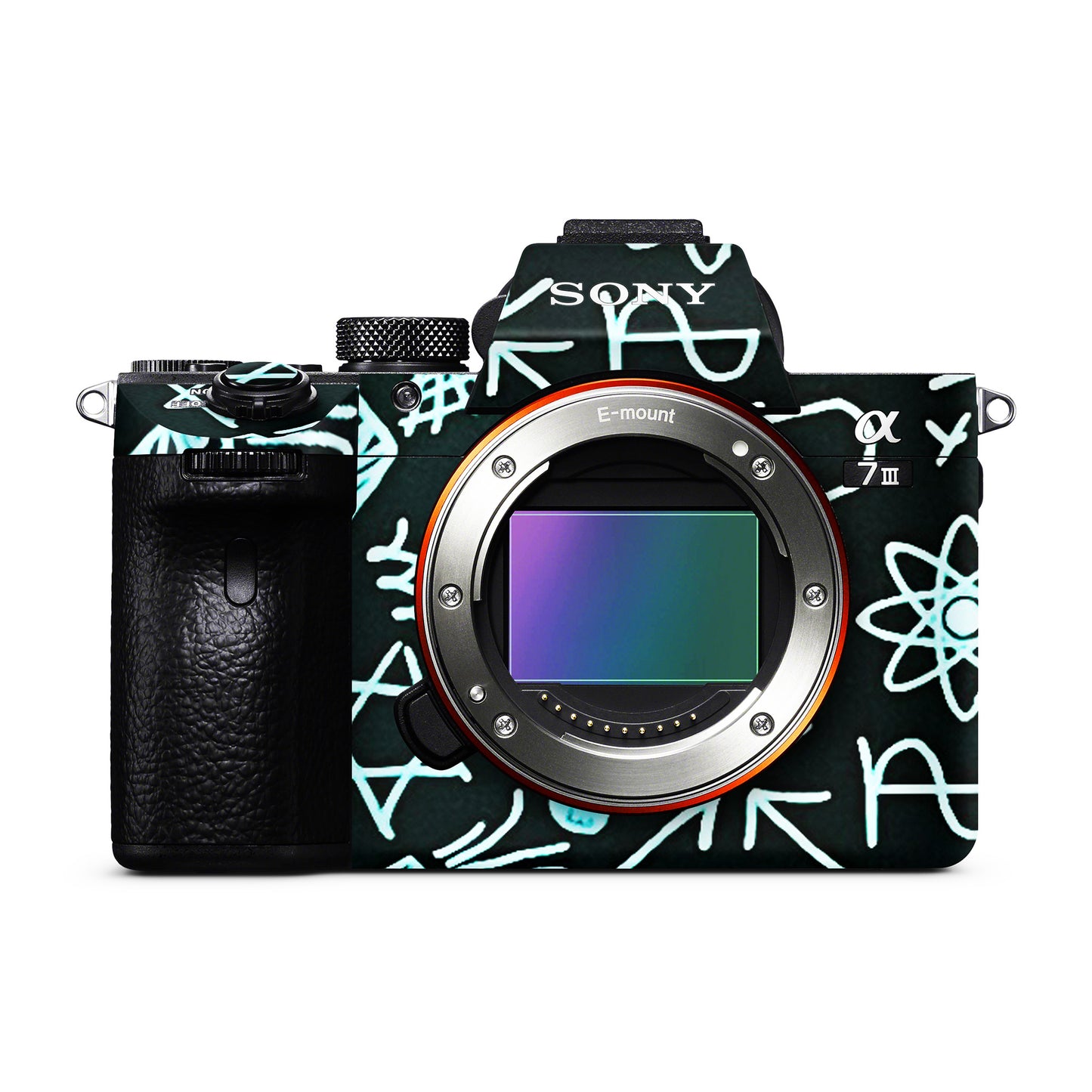 Blackboard Doodles Matte Finish Camera Skin