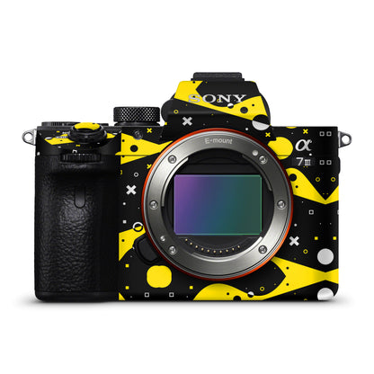 Yellow And Black Magnet Matte Finish Camera Skin