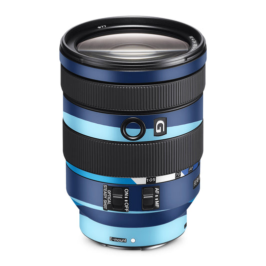 Stylish Blue Abstract Colour Lines Matte Finish Lens Skin