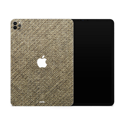 Premium Beige Febric Textured Skin For iPad/Tablet