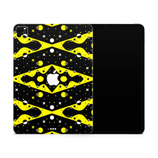 Yellow And Black Magnet Matte Finish Skin For iPad/Tablet