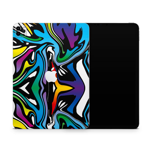 Abstract Colour Paints Matte Finish Skin For iPad/Tablet