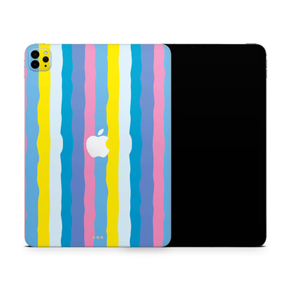 Pink And Yellow Rainbow Pattern Finish Skin For iPad/Tablet