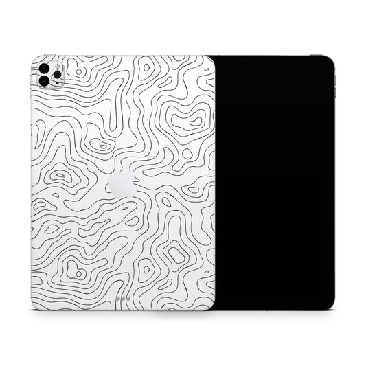 Abstract Line Map Matte Finish Skin For iPad/Tablet