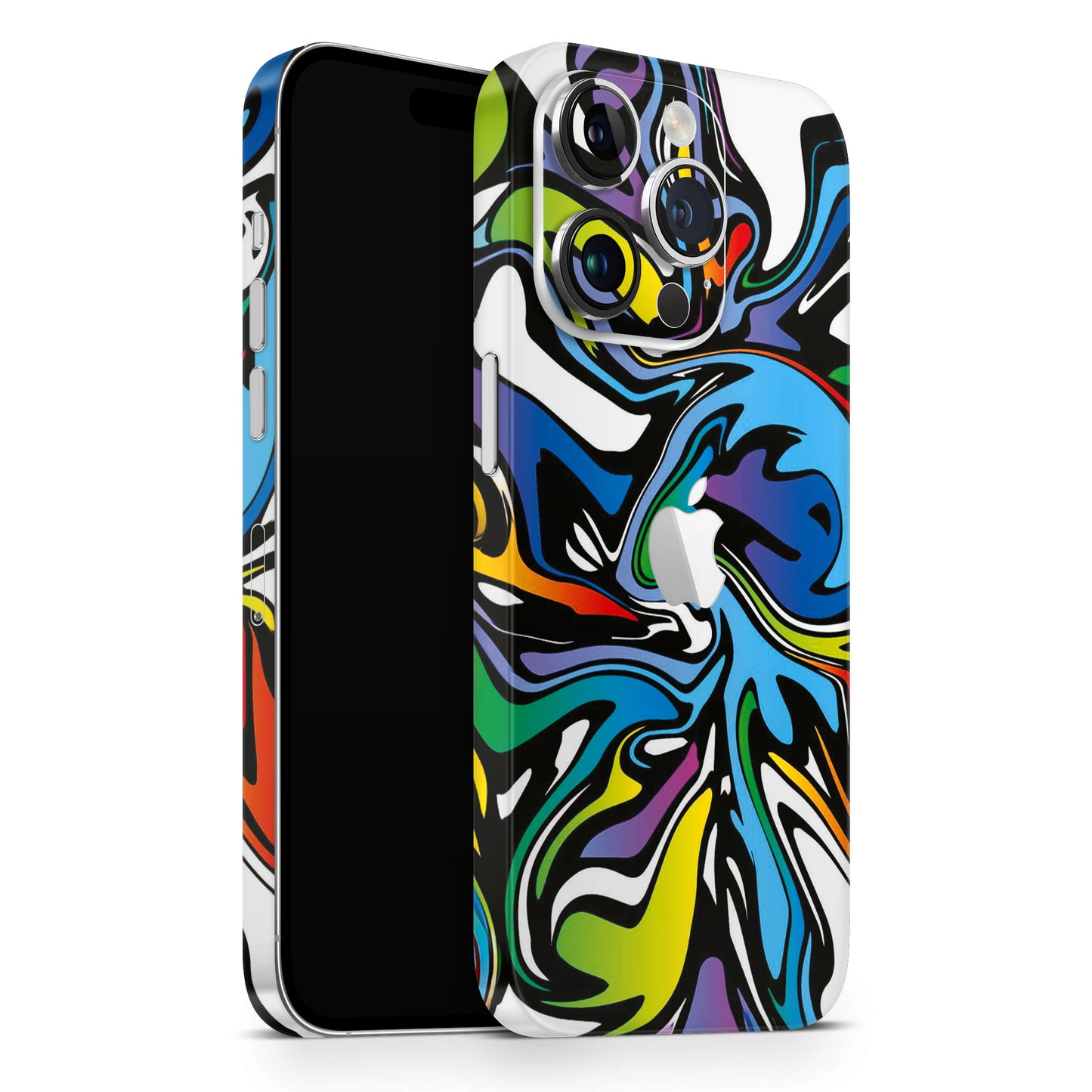 Abstract Colour Paints Matte Finish Latest Phone Skin