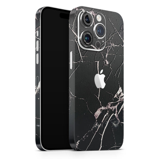 Black Marble Feel 3D Finish Phone Skin