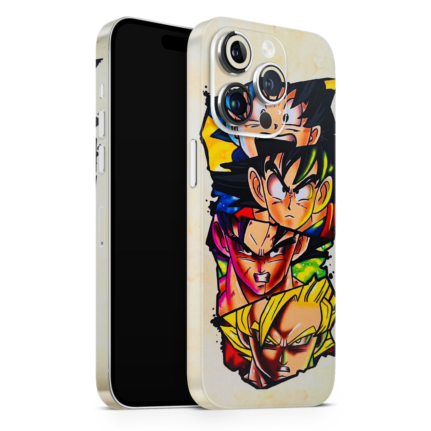 Angry Multi Anime Matte Finish Phone Skin