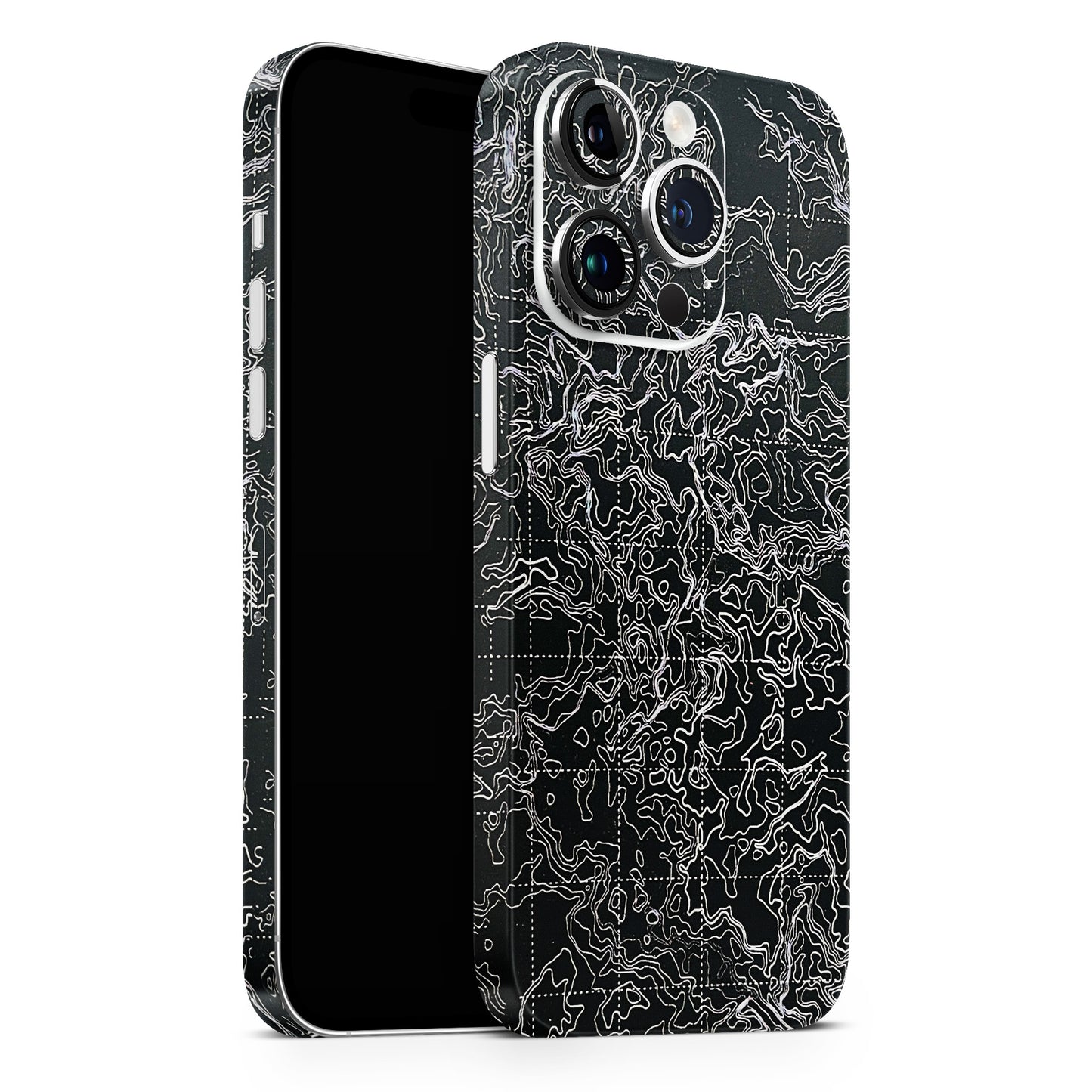 Black map Texture 3D Phone Skin