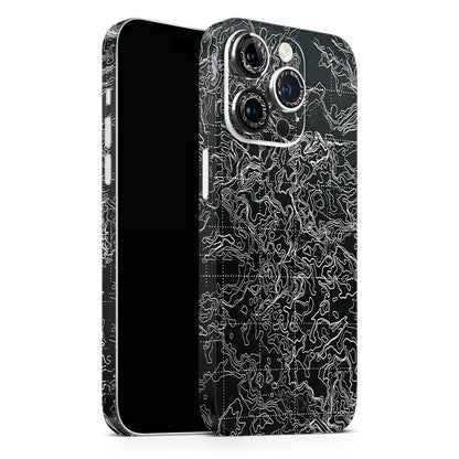 Black map Texture 3D Phone Skin