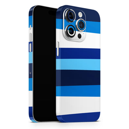 Stylish Blue Abstract Colour Lines Matte Finish Latest Phone Skin