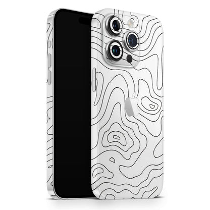 White Black Swirls 3D Textured Latest Phone Skin