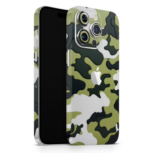 Camouflages White And Green  3D Textured Phone Skin