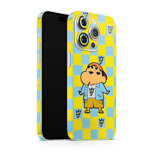 Yellow Blue Shinchan Cute 3D Finish Phone Skin