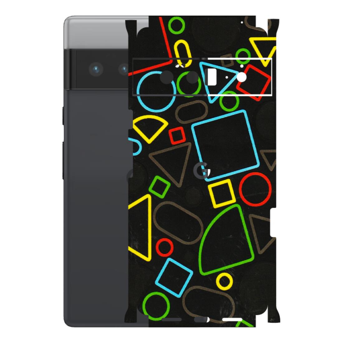 Google Pixel Phone Skins (All Models) - Black Shapes - 3D Embossed Finish (L-131) Google Pixel 6 PRO