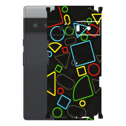 Google Pixel Phone Skins (All Models) - Black Shapes - 3D Embossed Finish (L-131) Google Pixel 6 PRO