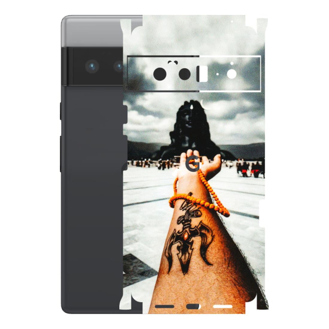 Google Pixel Phone Skins (All Models) - Jai Adiyogi Mahakaal - 3D Embossed Finish (L-164) Google Pixel 6 PRO